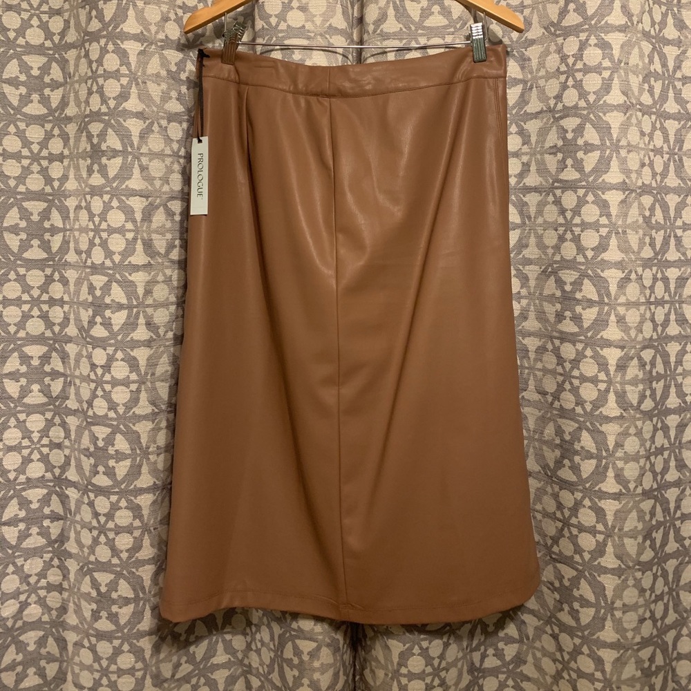 Faux leather skirt